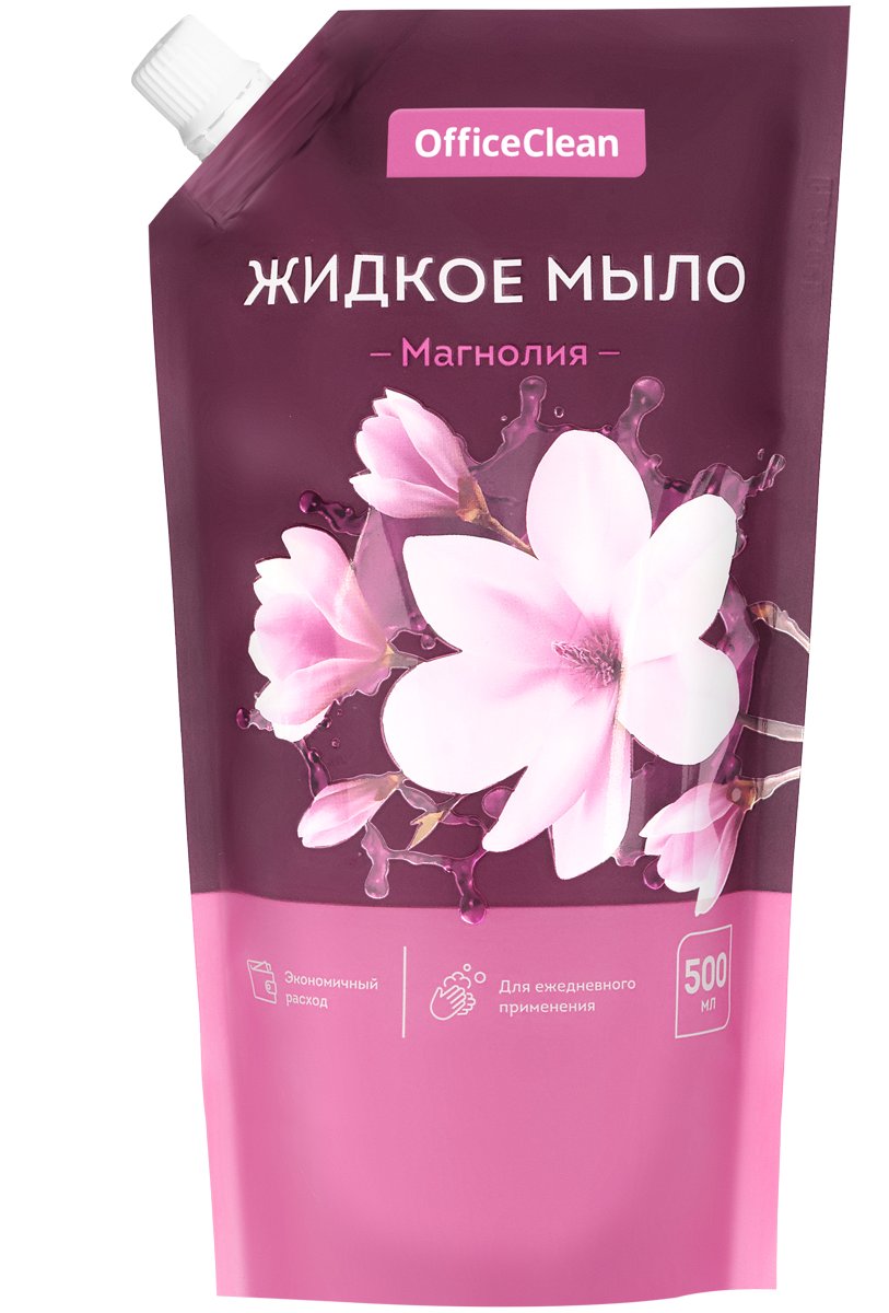 Мыло жидкое OfficeClean "Магнолия", дой-пак, 500м